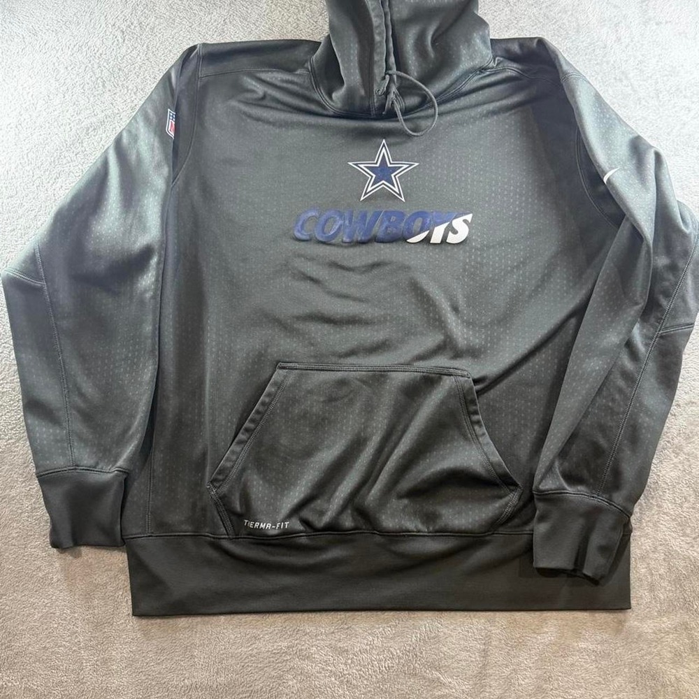 Nike Dallas Cowboys NFL On Field Therma-FIT Hoodie Men's XXL 2XL Black